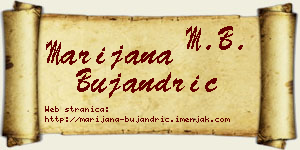 Marijana Bujandrić vizit kartica